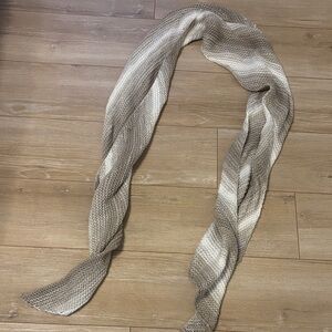 Calvin Klein Tan and Cream Knit Scarf